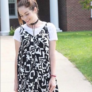 Black and white Aztec pattern dress